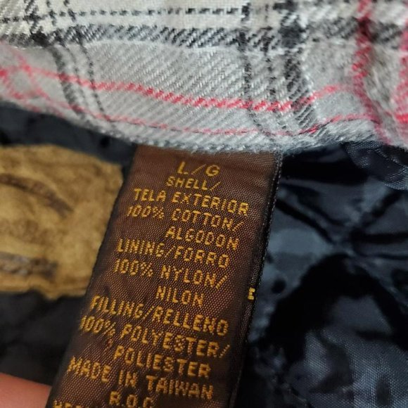 St Johns Bay Plaid Jacket Mens Large Red/White/Black Quilt Lined Shacket - Picture 4 of 8